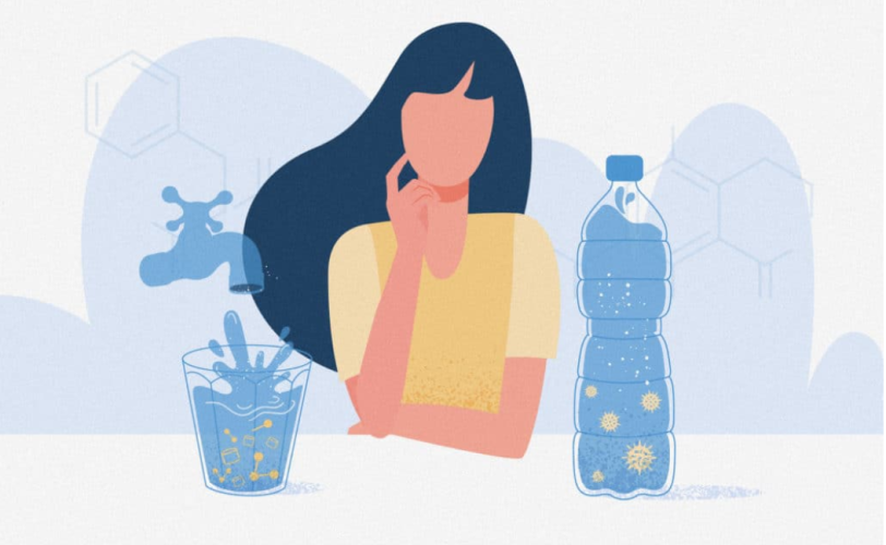 Mutuelle Mieux-Etre fait le point sur le chois de votre eau : en bouteille ou au robinet ?